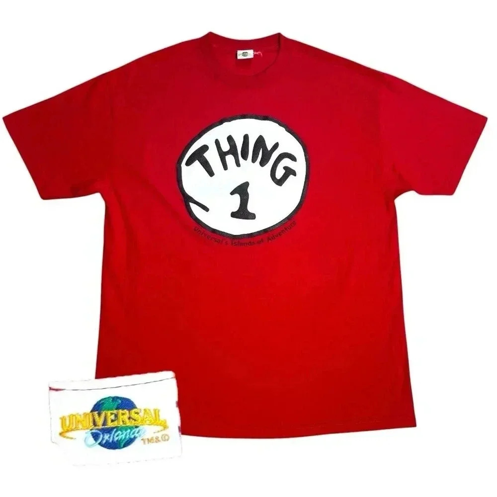 VTG Dr Suess Thing 1 Universal Studios Island of Adventure Orlando Sz XL Men’s